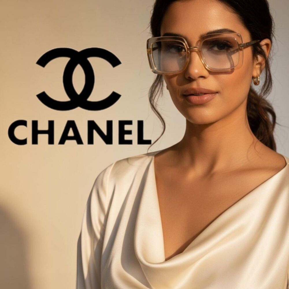 Chanel Square Acetate Mirrored Sunglasses